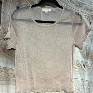 LA HEARTS PAC SUN sheer top size large